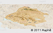 Satellite Panoramic Map of Kirsehir, lighten
