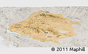 Satellite Panoramic Map of Kirsehir, lighten, semi-desaturated