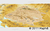 Satellite Panoramic Map of Kirsehir, physical outside