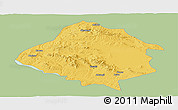 Savanna Style Panoramic Map of Kirsehir, single color outside