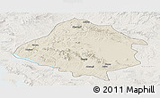 Shaded Relief Panoramic Map of Kirsehir, lighten