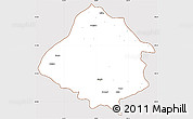 Classic Style Simple Map of Kirsehir, cropped outside