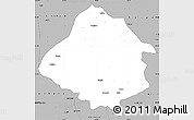 Gray Simple Map of Kirsehir