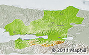 Physical 3D Map of Kocaeli, lighten, semi-desaturated