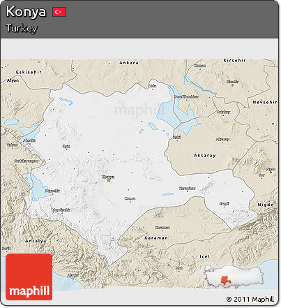 Classic Style 3D Map of Konya