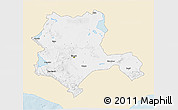 Classic Style 3D Map of Konya, single color outside