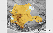 Physical 3D Map of Konya, desaturated