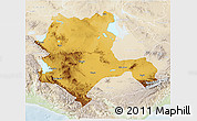 Physical 3D Map of Konya, lighten