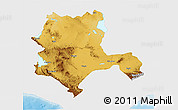 Physical 3D Map of Konya, single color outside