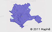 Political 3D Map of Konya, cropped outside