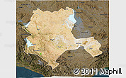 Satellite 3D Map of Konya, darken