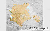 Satellite 3D Map of Konya, lighten, desaturated