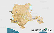 Satellite 3D Map of Konya, single color outside