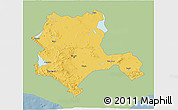 Savanna Style 3D Map of Konya, single color outside