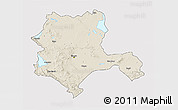 Shaded Relief 3D Map of Konya, cropped outside