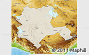 Shaded Relief 3D Map of Konya, physical outside