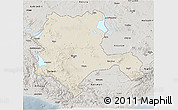 Shaded Relief 3D Map of Konya, semi-desaturated
