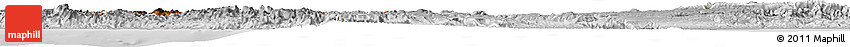Physical Horizon Map of Konya, lighten, desaturated