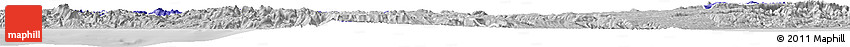 Political Horizon Map of Konya, lighten, desaturated