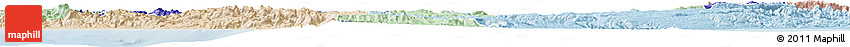 Political Horizon Map of Konya, lighten