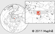 Blank Location Map of Konya, highlighted country, within the entire country