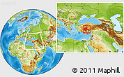 Physical Location Map of Konya, within the entire country