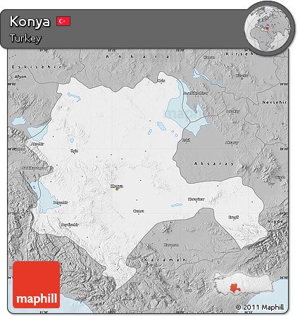 Gray Map of Konya