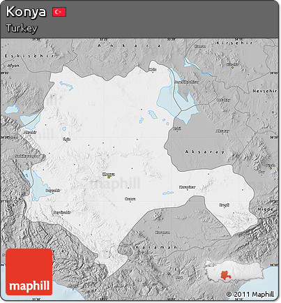 Gray Map of Konya