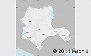 Gray Map of Konya, single color outside