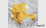 Physical Map of Konya, lighten, desaturated