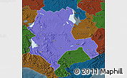 Political Map of Konya, darken