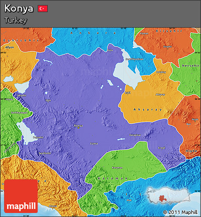 Political Map of Konya