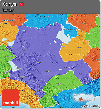 Political Map of Konya