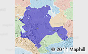 Political Map of Konya, lighten