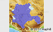 Political Map of Konya, physical outside
