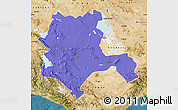 Political Map of Konya, satellite outside