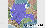 Political Map of Konya, semi-desaturated