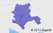 Political Map of Konya, single color outside