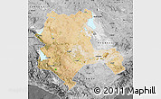 Satellite Map of Konya, desaturated