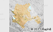 Satellite Map of Konya, lighten, desaturated