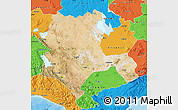 Satellite Map of Konya, political outside