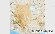 Satellite Map of Konya, shaded relief outside
