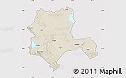 Shaded Relief Map of Konya, cropped outside
