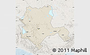 Shaded Relief Map of Konya, lighten