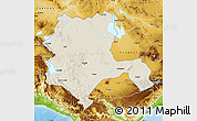 Shaded Relief Map of Konya, physical outside