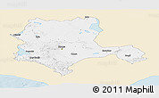Classic Style Panoramic Map of Konya, single color outside