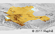 Physical Panoramic Map of Konya, lighten, desaturated