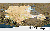 Satellite Panoramic Map of Konya, darken
