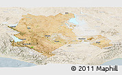 Satellite Panoramic Map of Konya, lighten