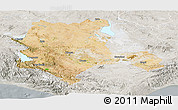 Satellite Panoramic Map of Konya, lighten, semi-desaturated